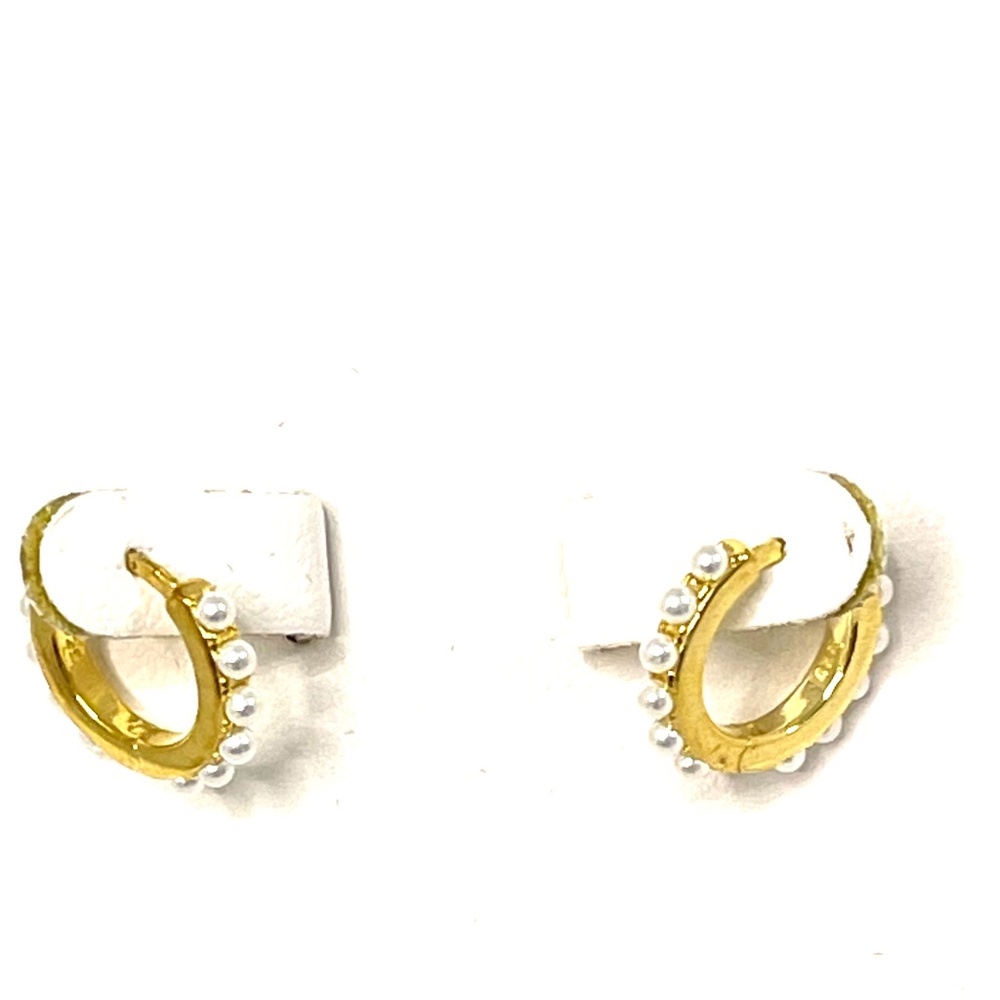 Pearl Huggie Earrings